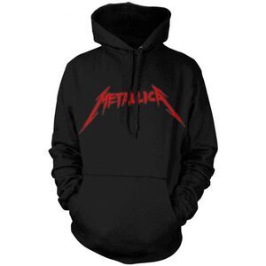 Metallica Unisex Adult Screaming Skull Hoodie / Black/Red